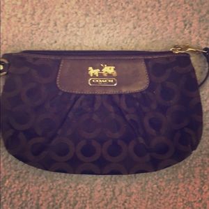 Brown coach wristlet